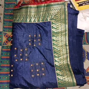 Unused Blue Saree