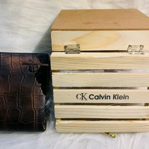 Calvin Klein Coffee Brown men's Wallet With Box