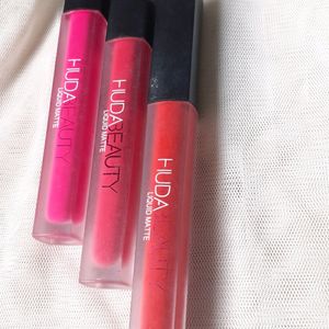 Combo Huda Beauty Liquid Matte lipstick SExy Shades