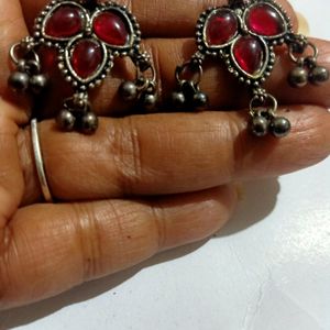 Earings Studs Oxidised