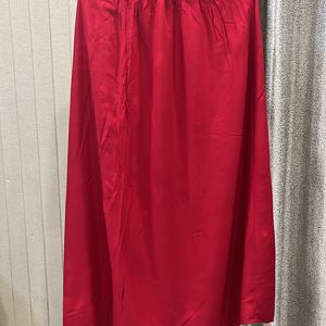 Simple Cotton Red Skirt