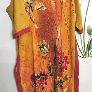 Beautiful 3D Print Soft Cotton Kurta