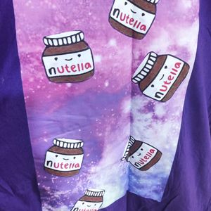 Used NUTELLA PURPLE TSHIRT XL XXL