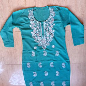 Beautiful Embroidered Cotton Kurti