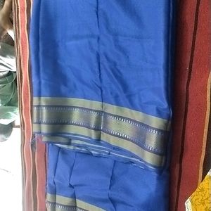 Totally New Blue Saree With Blouse..