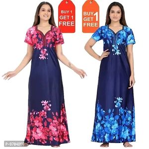 Must Have Satin Nighty Womens Nightwear Pack Of 2