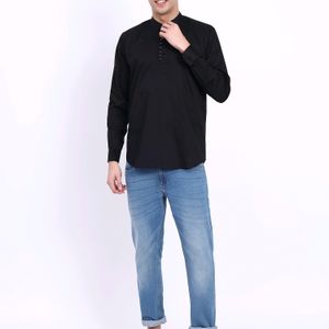 Trendy Black short kurta for boys