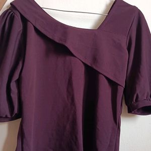 Wine Or Burgundy Colour Top Size L