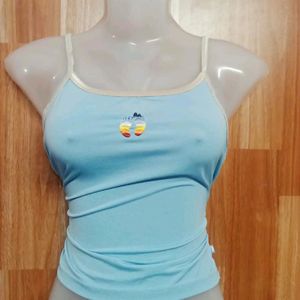 Sky Blue Crop Top