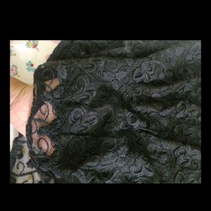 Pencil Lace Black Skirt Formal