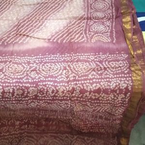 brand new chanderi silk golden border & फॉल saree