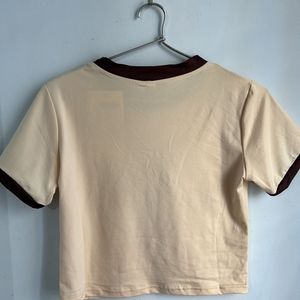 Apricot Crop Top