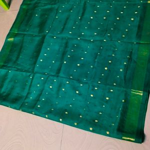 Sea Green Colour Pure Kanchi Pattu Saree