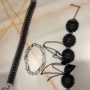 Black Choker Combo Of 3