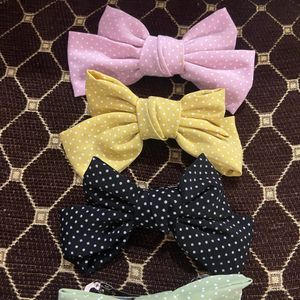 Pack Of 5 Polka Medium Size Bows