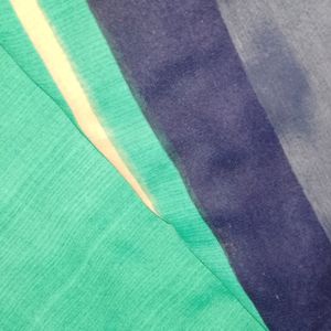 Green Shiffon Sari