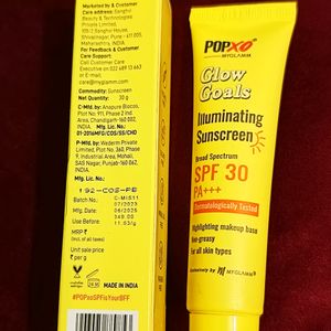 Popxo Glow Goals Illuminating Sunscreen SPF30