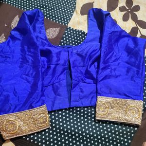 Blue Saaree With Readymade Blouse