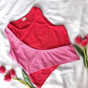 Dual Tone Crop Top