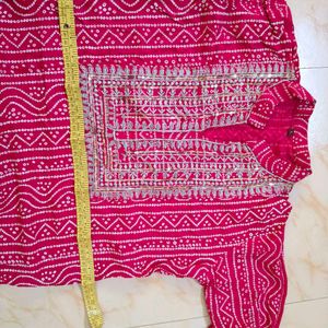 Bandhej Print Cotton Kurta