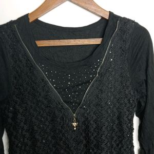 Black Casual Top (Girl' s)