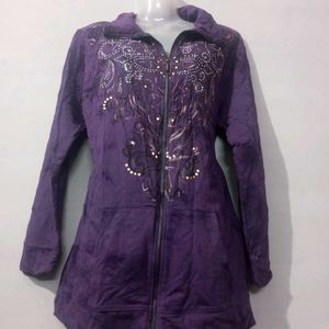 Very Beautiful Purple 💜 Jacket With Zip