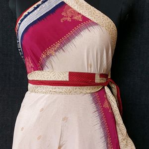 Vintage Jaipuri Silk Saree Wrap Skirt