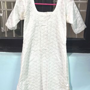 Chikankari Kurta Set With Duppatta and  Patiyala