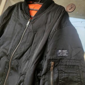 Black Plain Bomber Jacket