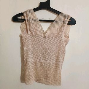 Cream Lace Top