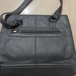 Grey leather Handbag