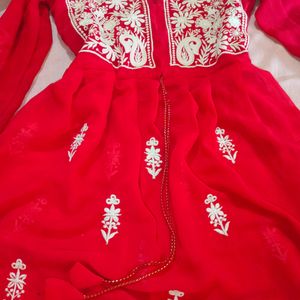 Red Short Kurti 🍷🎀