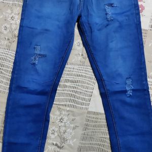 SUPERDRY Blue Rough Look Jeans Size