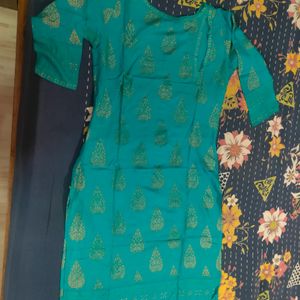 Peacock Shiny Colored Kurtis....Long Half