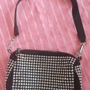 Black Shimmer Handbag