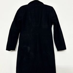 Fable street Double Breasted Overcoat Black