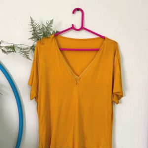 Mustard Low-cut Top