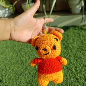 Winnie The Pooh Crochet Keychain