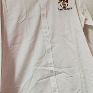 White Xl Size Shirt With Full Sleeves