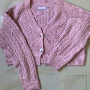 Woolen Crop Cardigan