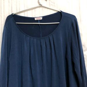 Iris Blue Long Sleeve Top