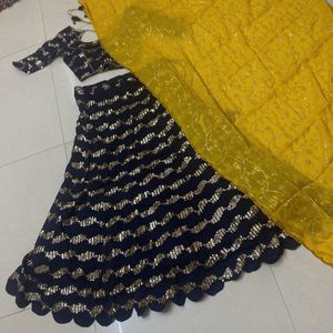 Blue Legenga Choli Duppatta