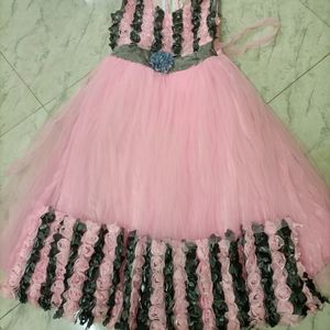 Kids Girls Frock Pink Age Upto 10 Yrs