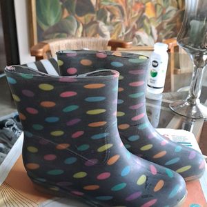 Polka Dot Gumboot Rain Boots Rubber