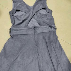 Imported Velvet Bodycon Grey Dress