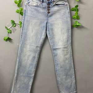 Sincerely Jules Faded Button Fly Denim