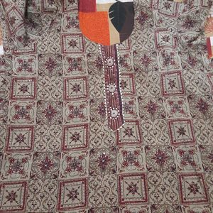 Very Beautiful Kurta With Neck Embroidery