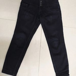 High Waist Black Jeans