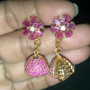 One Gram Gold Plated Earrings