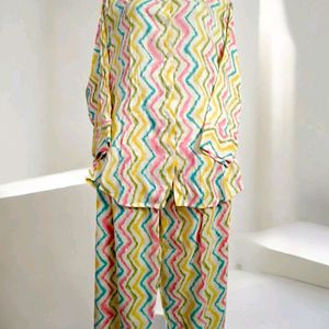 Zigzag Pattern Beautiful Co-ord Set